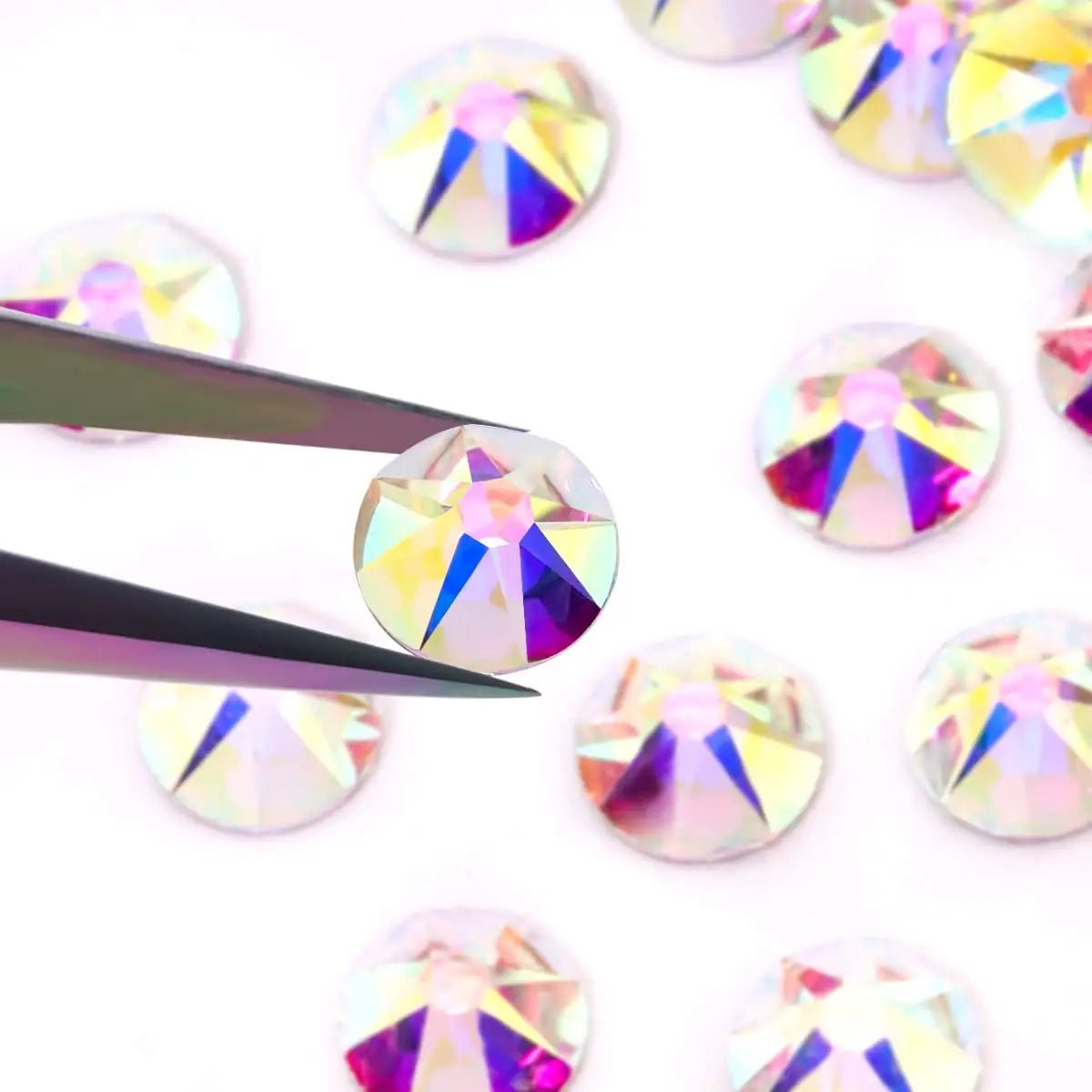 1440pcs AB Crystal Wholesale Highest Quality 2088 16 Cut Facets Flat Back Crystal Hot Fix Rhinestones for Wedding Dresses