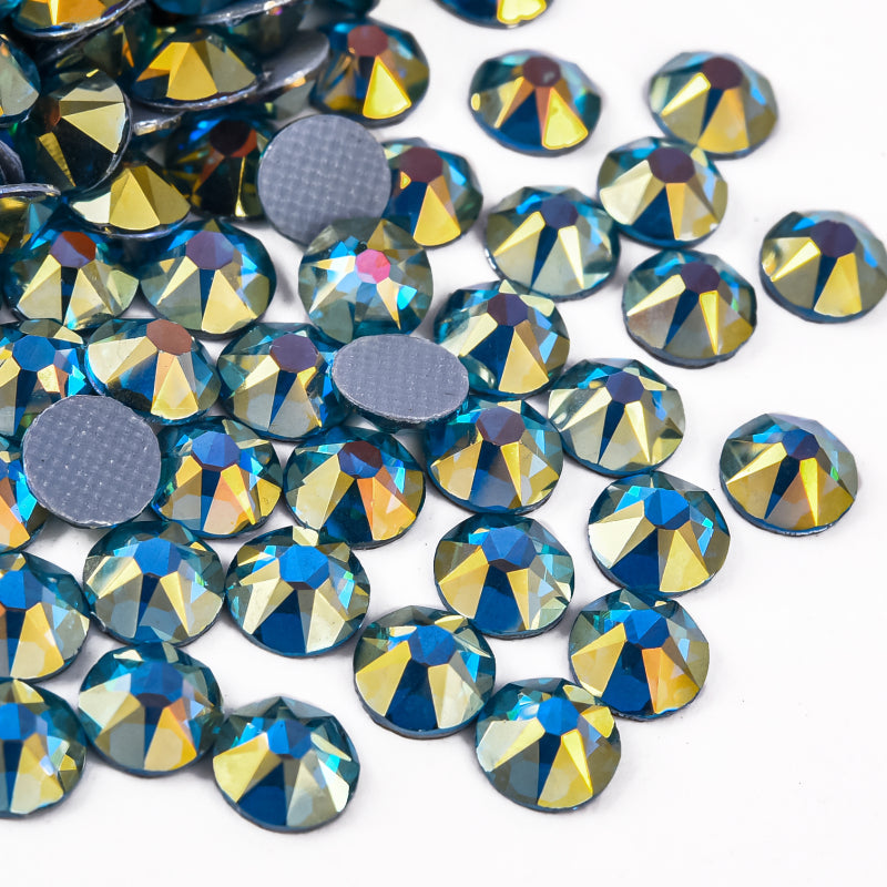 High Quality 2088 Iron on Rhinestones 16 Facets Cuts Hotfix Strass Glass Crystals Rhinestones for Dresses