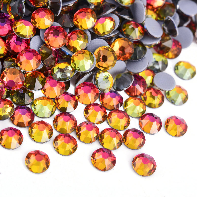 High Quality 2088 Iron on Rhinestones 16 Facets Cuts Hotfix Strass Glass Crystals Rhinestones for Dresses