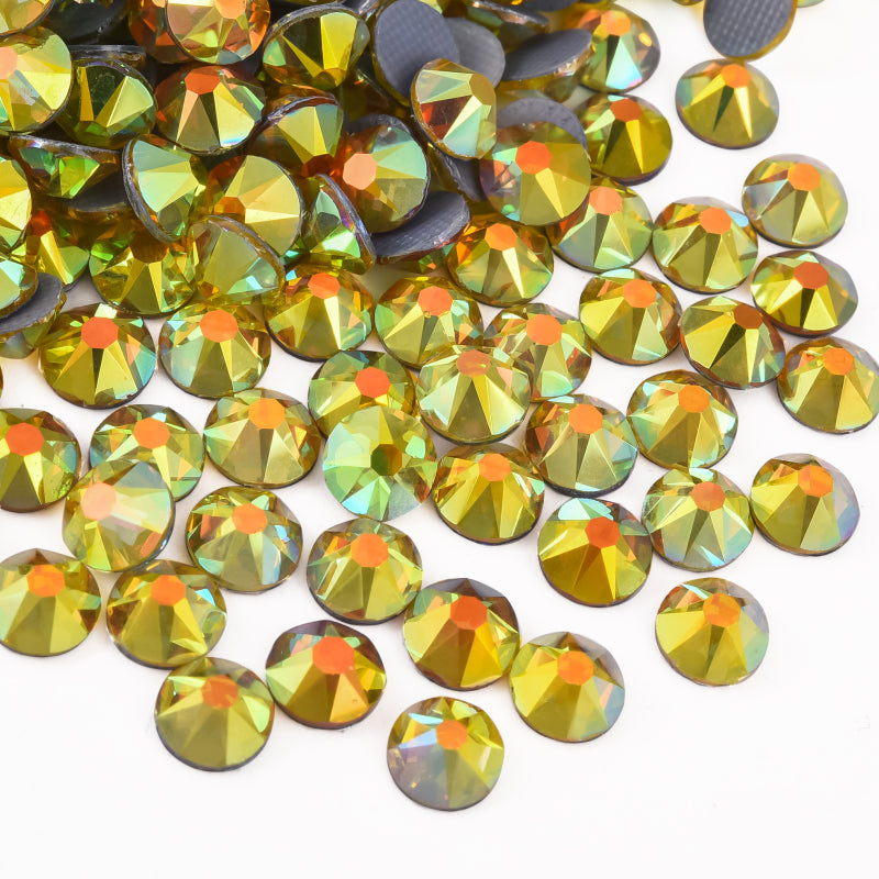 High Quality 2088 Iron on Rhinestones 16 Facets Cuts Hotfix Strass Glass Crystals Rhinestones for Dresses