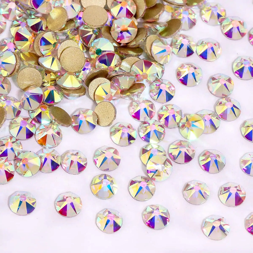 1440pcs AB Crystal Wholesale Highest Quality 2088 16 Cut Facets Flat Back Crystal Hot Fix Rhinestones for Wedding Dresses