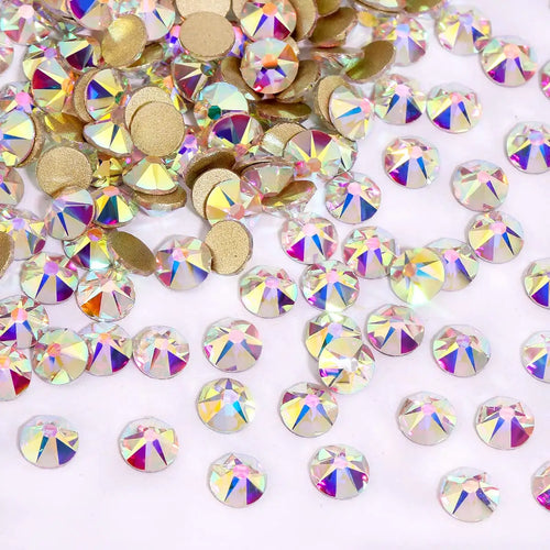1440pcs AB Crystal Wholesale Highest Quality 2088 16 Cut Facets Flat Back Crystal Hot Fix Rhinestones for Wedding Dresses