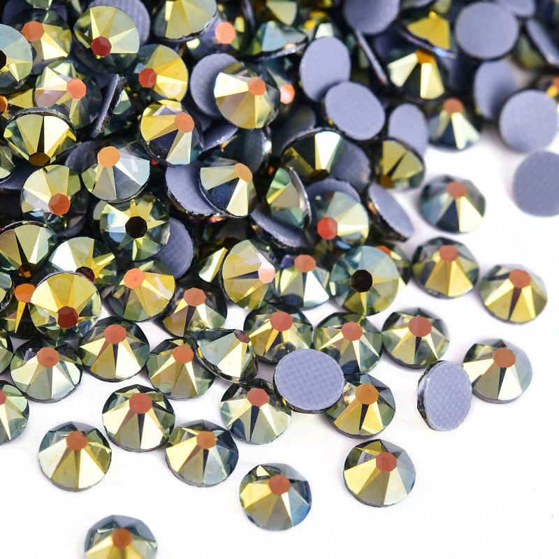 High Quality 2088 Iron on Rhinestones 16 Facets Cuts Hotfix Strass Glass Crystals Rhinestones for Dresses