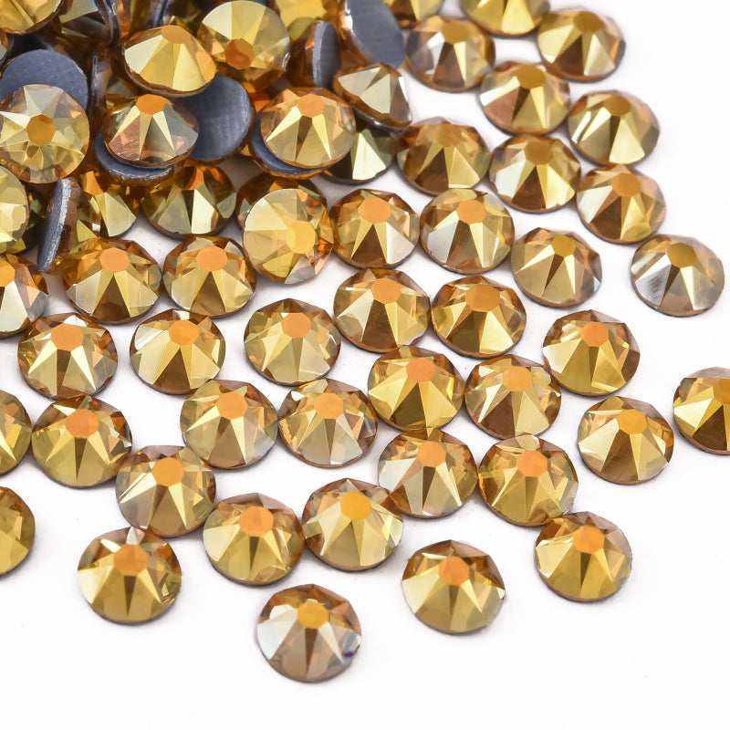 High Quality 2088 Iron on Rhinestones 16 Facets Cuts Hotfix Strass Glass Crystals Rhinestones for Dresses