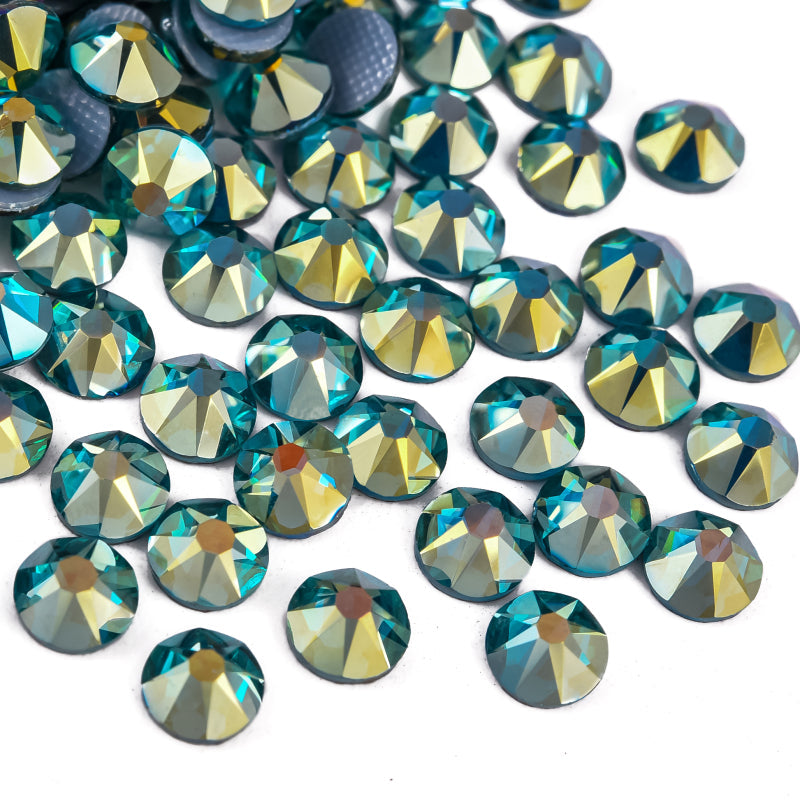 High Quality 2088 Iron on Rhinestones 16 Facets Cuts Hotfix Strass Glass Crystals Rhinestones for Dresses