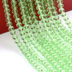 Faceted Lampwork Glass Rondelle Beads - Loose Round Crystal Glass Beads for Jewelry Making