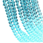 Faceted Lampwork Glass Rondelle Beads - Loose Round Crystal Glass Beads for Jewelry Making