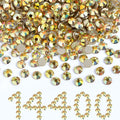 Flatback Rhinestones Bulk, Rhinestones for Nails Crafts Clothes DIY Decoration,Metal Sunlight