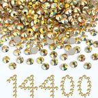 Flatback Rhinestones Bulk, Rhinestones for Nails Crafts Clothes DIY Decoration,Metal Sunlight