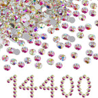 Flatback Rhinestones Bulk, Rhinestones for Nails Crafts Clothes DIY Decoration, Crystal AB