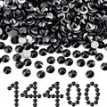 Flatback Rhinestones Bulk, Rhinestones for Nails Crafts Clothes DIY Decoration, Jet Hematite