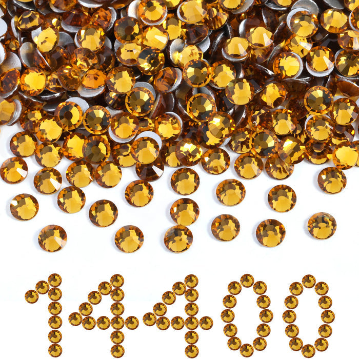 Flatback Rhinestones Bulk, Rhinestones for Nails Crafts Clothes DIY Decoration, Topaz