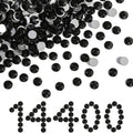 Flatback Rhinestones Bulk, Rhinestones for Nails Crafts Clothes DIY Decoration, Jet Black