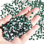 Flatback Rhinestones Bulk, Rhinestones for Nails Crafts Clothes DIY Decoration, Emerald