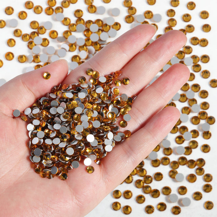 Flatback Rhinestones Bulk, Rhinestones for Nails Crafts Clothes DIY Decoration, Topaz