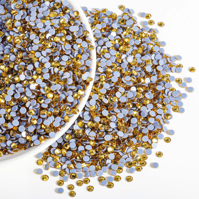 Hotfix Rhinestones Bulk, Hot Fix Rhinestones for Crafts Clothes DIY Decoration, Topaz