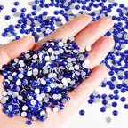 Flatback Rhinestones Bulk,Rhinestones for Nails Crafts Clothes DIY Decoration, Sapphire