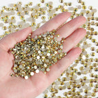 Flatback Rhinestones Bulk, Rhinestones for Nails Crafts Clothes DIY Decoration,Metal Sunlight