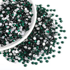 Flatback Rhinestones Bulk, Rhinestones for Nails Crafts Clothes DIY Decoration, Emerald