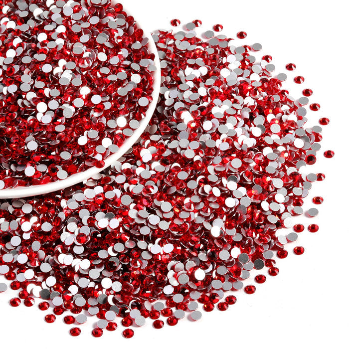 Flatback Rhinestones Bulk, Rhinestones for Nails Crafts Clothes DIY Decoration, Light Siam