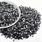 Flatback Rhinestones Bulk, Rhinestones for Nails Crafts Clothes DIY Decoration, Jet Hematite