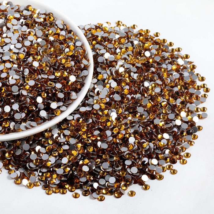 Flatback Rhinestones Bulk, Rhinestones for Nails Crafts Clothes DIY Decoration, Topaz