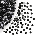 Flatback Rhinestones Bulk, Rhinestones for Nails Crafts Clothes DIY Decoration, Jet Black