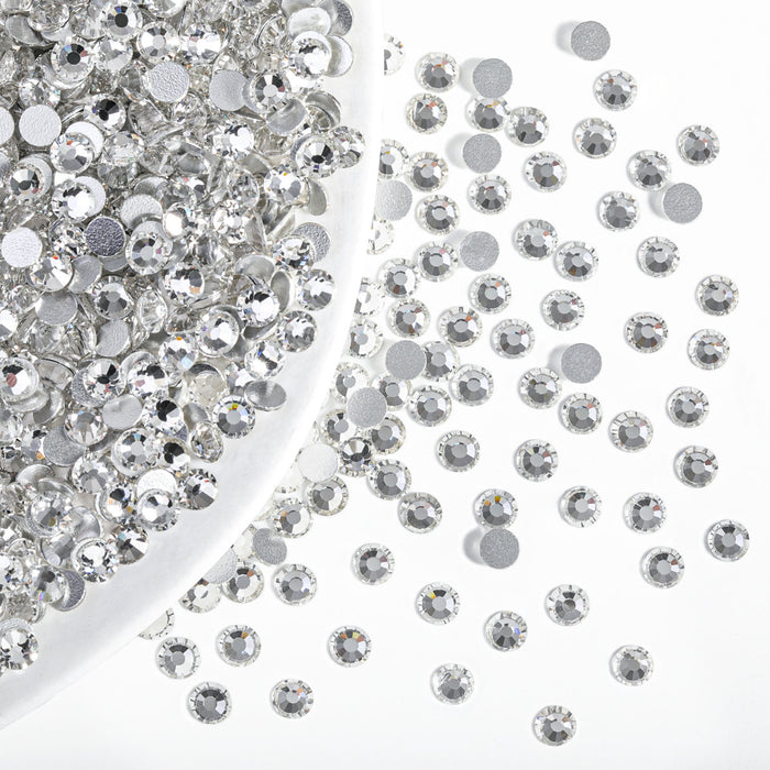 Flatback Rhinestones Bulk, Rhinestones for Nails Crafts Clothes DIY Decoration, Crystal