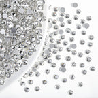 Flatback Rhinestones Bulk, Rhinestones for Nails Crafts Clothes DIY Decoration, Crystal