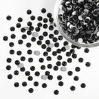 Flatback Rhinestones Bulk, Rhinestones for Nails Crafts Clothes DIY Decoration, Jet Black