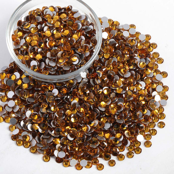 Flatback Rhinestones Bulk, Rhinestones for Nails Crafts Clothes DIY Decoration, Topaz