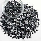 Flatback Rhinestones Bulk, Rhinestones for Nails Crafts Clothes DIY Decoration, Jet Hematite