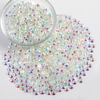 Flatback Rhinestones Bulk, Rhinestones for Nails Crafts Clothes DIY Decoration, TransparentAB