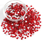 Flatback Rhinestones Bulk, Rhinestones for Nails Crafts Clothes DIY Decoration, Light Siam
