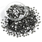 Flatback Rhinestones Bulk, Rhinestones for Nails Crafts Clothes DIY Decoration, Black Diamond