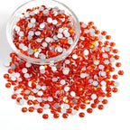 Flatback Rhinestones Bulk, Rhinestones for Nails Crafts Clothes DIY Decoration, Orange