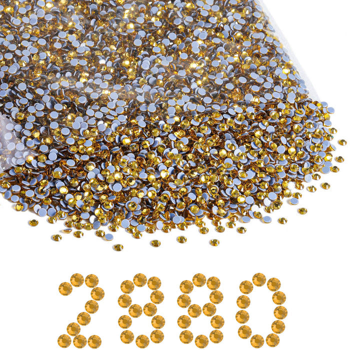 Hotfix Rhinestones Bulk, Hot Fix Rhinestones for Crafts Clothes DIY Decoration, Topaz