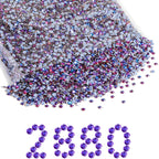 Hotfix Rhinestones Bulk, Hot Fix Rhinestones for Crafts Clothes DIY Decoration, Purple Velvet