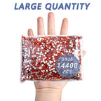 Flatback Rhinestones Bulk, Rhinestones for Nails Crafts Clothes DIY Decoration, Orange