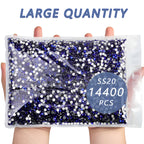 Flatback Rhinestones Bulk,Rhinestones for Nails Crafts Clothes DIY Decoration, Sapphire