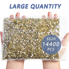 Flatback Rhinestones Bulk, Rhinestones for Nails Crafts Clothes DIY Decoration,Metal Sunlight