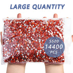 Flatback Rhinestones Bulk, Rhinestones for Nails Crafts Clothes DIY Decoration, Orange