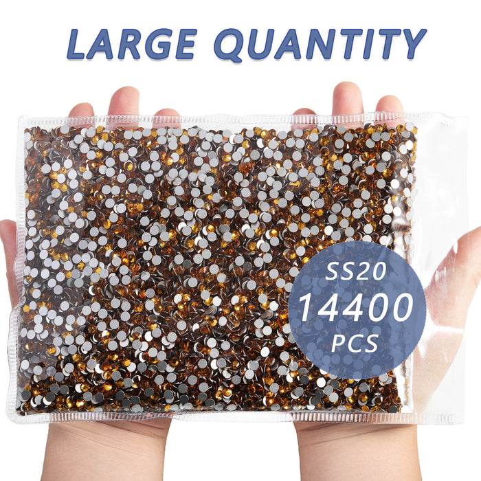 Flatback Rhinestones Bulk, Rhinestones for Nails Crafts Clothes DIY Decoration, Topaz