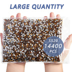 Flatback Rhinestones Bulk, Rhinestones for Nails Crafts Clothes DIY Decoration, Topaz