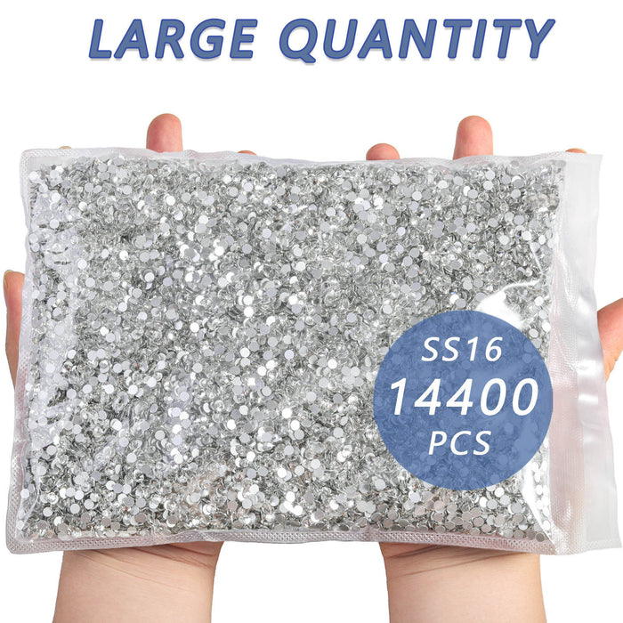 Flatback Rhinestones Bulk, Rhinestones for Nails Crafts Clothes DIY Decoration, Crystal