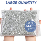 Flatback Rhinestones Bulk, Rhinestones for Nails Crafts Clothes DIY Decoration, Crystal