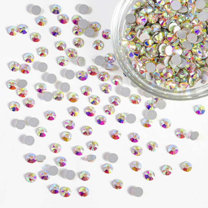 Flatback Rhinestones Bulk, Rhinestones for Nails Crafts Clothes DIY Decoration, Crystal AB
