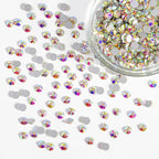 Flatback Rhinestones Bulk, Rhinestones for Nails Crafts Clothes DIY Decoration, Crystal AB