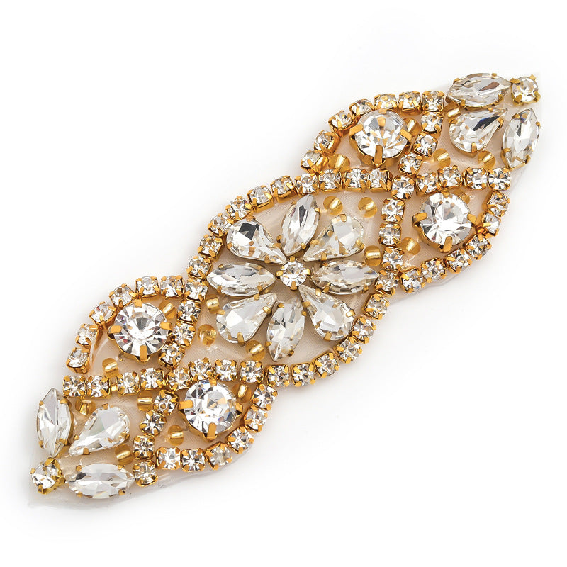 Crystal Rhinestone Appliques for Clothing & Footwear, Hot Fix Adhesive Crystal Patches, Water Diamond Embellishments for Bags, Hair Accessories & Jewelry Decoration