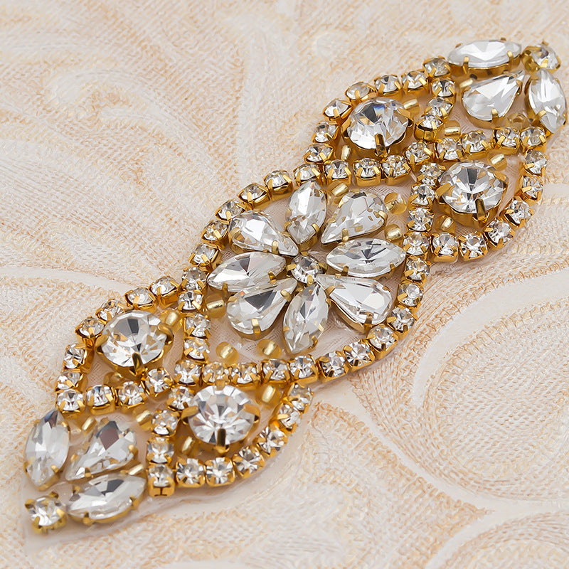 Crystal Rhinestone Appliques for Clothing & Footwear, Hot Fix Adhesive Crystal Patches, Water Diamond Embellishments for Bags, Hair Accessories & Jewelry Decoration